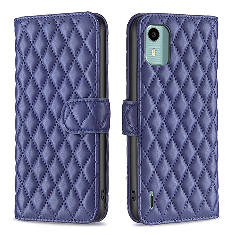 Coque Portefeuille Livre Cuir Etui Clapet B11F pour Nokia C12 Bleu