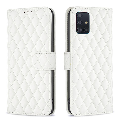 Coque Portefeuille Livre Cuir Etui Clapet B11F pour Samsung Galaxy A51 5G Blanc