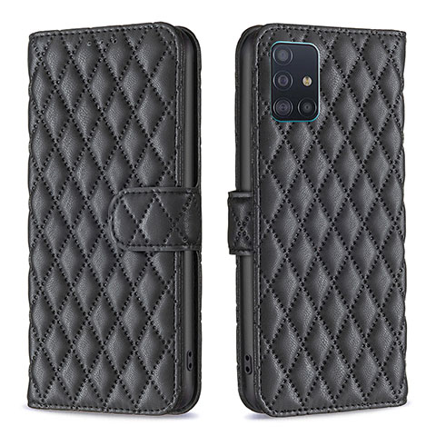 Coque Portefeuille Livre Cuir Etui Clapet B11F pour Samsung Galaxy A51 5G Noir
