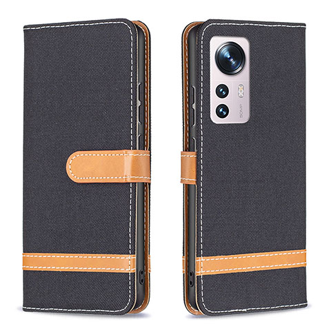 Coque Portefeuille Livre Cuir Etui Clapet B11F pour Xiaomi Mi 12 Pro 5G Noir