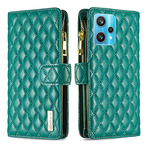 Coque Portefeuille Livre Cuir Etui Clapet B12F pour Realme 9 Pro+ Plus 5G Vert