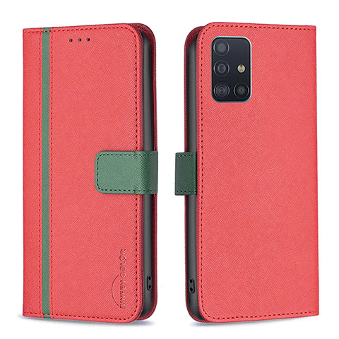 Coque Portefeuille Livre Cuir Etui Clapet B13F pour Samsung Galaxy M40S Rouge