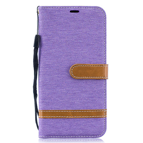 Coque Portefeuille Livre Cuir Etui Clapet B16F pour Samsung Galaxy A10 Violet Clair