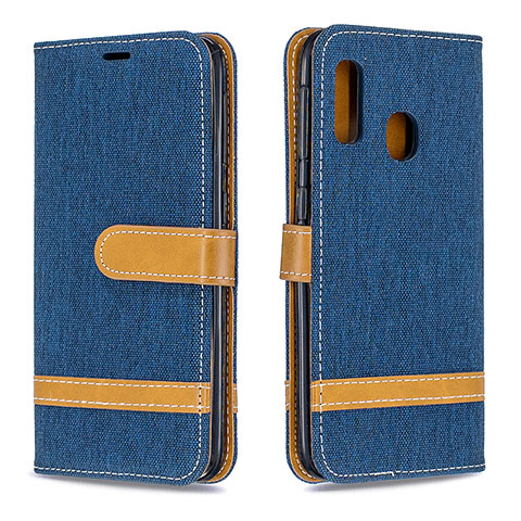 Coque Portefeuille Livre Cuir Etui Clapet B16F pour Samsung Galaxy A20e Bleu Royal