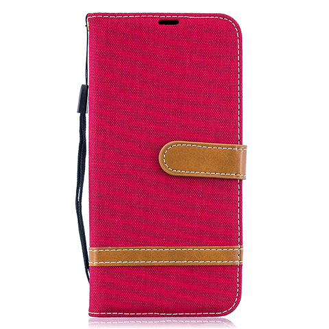 Coque Portefeuille Livre Cuir Etui Clapet B16F pour Samsung Galaxy A50S Rouge