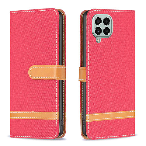 Coque Portefeuille Livre Cuir Etui Clapet B16F pour Samsung Galaxy M33 5G Rouge