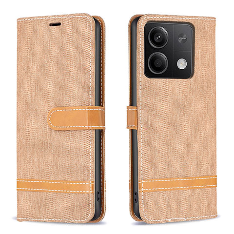 Coque Portefeuille Livre Cuir Etui Clapet B16F pour Xiaomi Redmi Note 13 5G Or