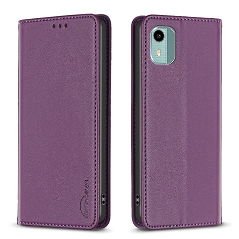 Coque Portefeuille Livre Cuir Etui Clapet B23F pour Nokia C12 Violet