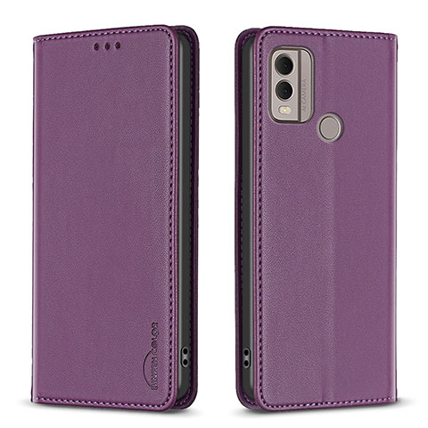 Coque Portefeuille Livre Cuir Etui Clapet B23F pour Nokia C22 Violet