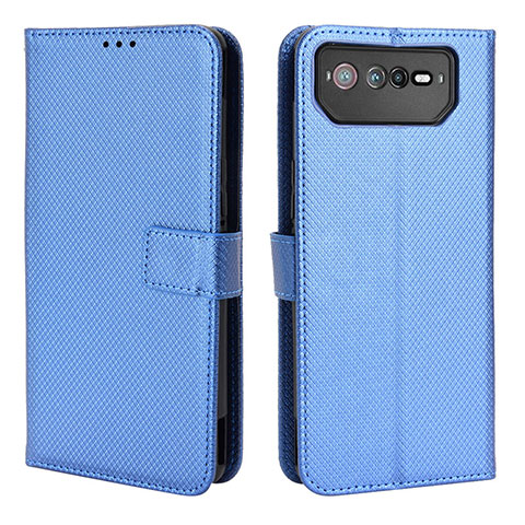 Coque Portefeuille Livre Cuir Etui Clapet BY1 pour Asus ROG Phone 6 Pro Bleu