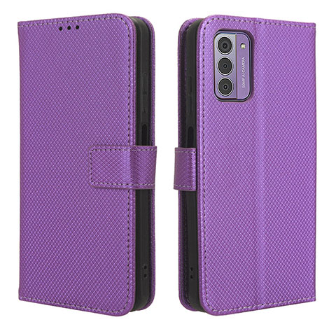 Coque Portefeuille Livre Cuir Etui Clapet BY1 pour Nokia C300 Violet