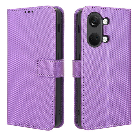 Coque Portefeuille Livre Cuir Etui Clapet BY1 pour OnePlus Nord 3 5G Violet