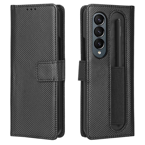 Coque Portefeuille Livre Cuir Etui Clapet BY1 pour Samsung Galaxy Z Fold3 5G Noir