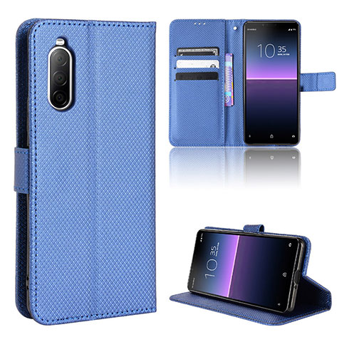 Coque Portefeuille Livre Cuir Etui Clapet BY1 pour Sony Xperia 10 II Bleu
