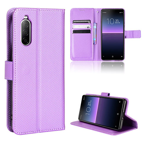 Coque Portefeuille Livre Cuir Etui Clapet BY1 pour Sony Xperia 10 II Violet