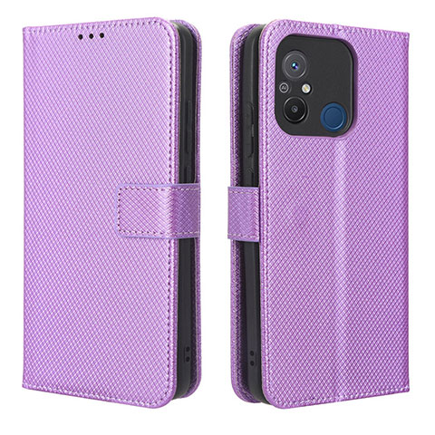 Coque Portefeuille Livre Cuir Etui Clapet BY1 pour Xiaomi Redmi 11A 4G Violet