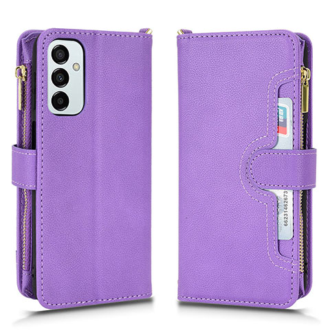 Coque Portefeuille Livre Cuir Etui Clapet BY2 pour Samsung Galaxy M23 5G Violet