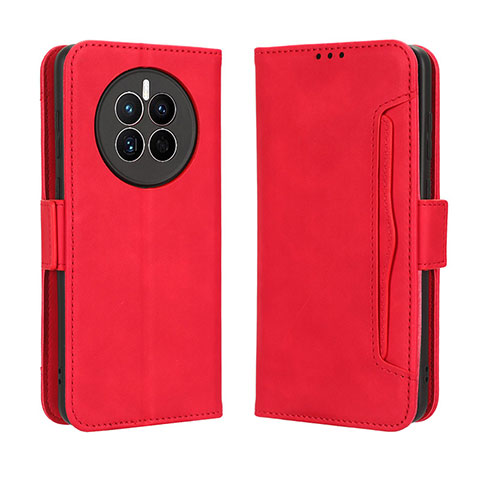 Coque Portefeuille Livre Cuir Etui Clapet BY3 pour Huawei Mate 50 Rouge