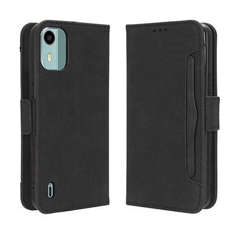 Coque Portefeuille Livre Cuir Etui Clapet BY3 pour Nokia C12 Noir