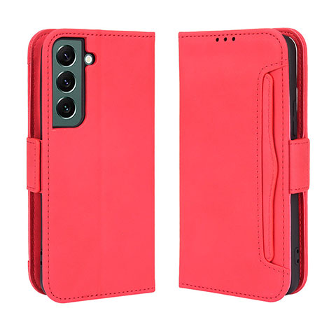 Coque Portefeuille Livre Cuir Etui Clapet BY3 pour Samsung Galaxy S23 5G Rouge