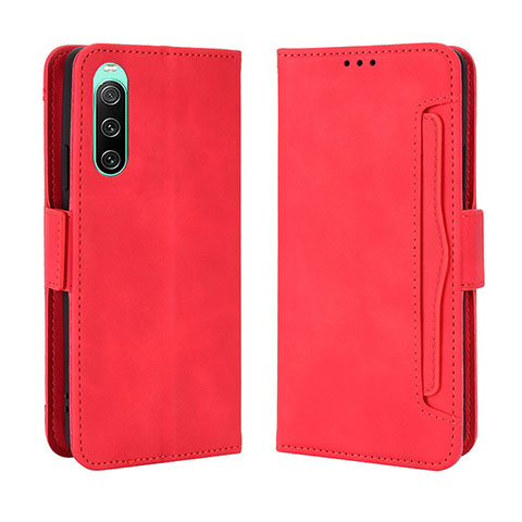 Coque Portefeuille Livre Cuir Etui Clapet BY3 pour Sony Xperia 10 V Rouge
