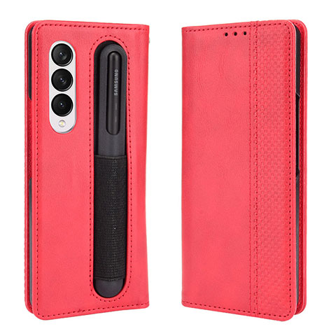 Coque Portefeuille Livre Cuir Etui Clapet BY4 pour Samsung Galaxy Z Fold4 5G Rouge