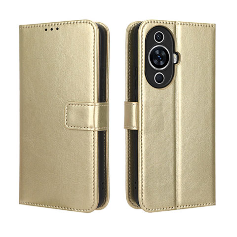 Coque Portefeuille Livre Cuir Etui Clapet BY5 pour Huawei Nova 11 Pro Or