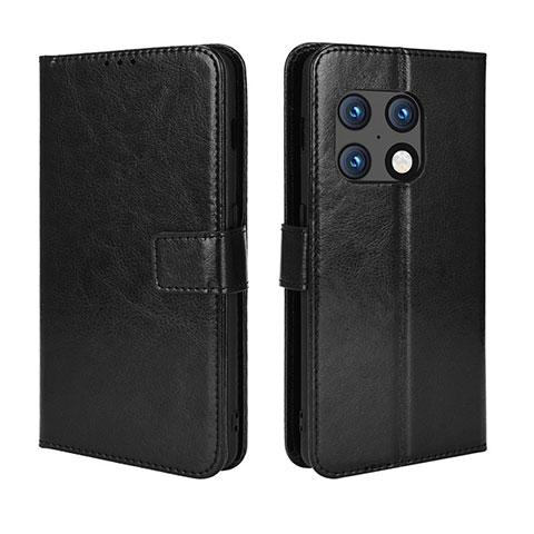 Coque Portefeuille Livre Cuir Etui Clapet BY5 pour OnePlus 10 Pro 5G Noir