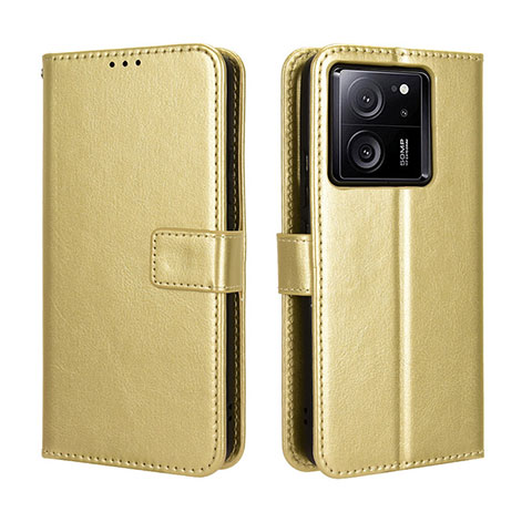 Coque Portefeuille Livre Cuir Etui Clapet BY5 pour Xiaomi Mi 13T 5G Or