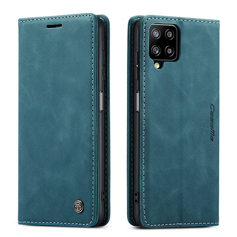 Coque Portefeuille Livre Cuir Etui Clapet C01S pour Samsung Galaxy A12 Nacho Bleu