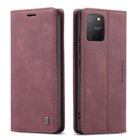 Coque Portefeuille Livre Cuir Etui Clapet C01S pour Samsung Galaxy M80S Vin Rouge