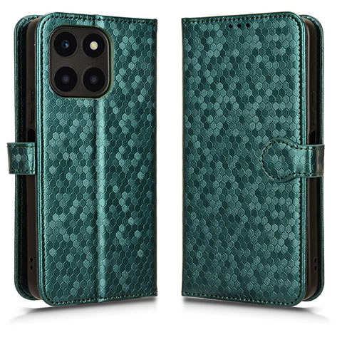 Coque Portefeuille Livre Cuir Etui Clapet C01X pour Huawei Honor X6a Vert