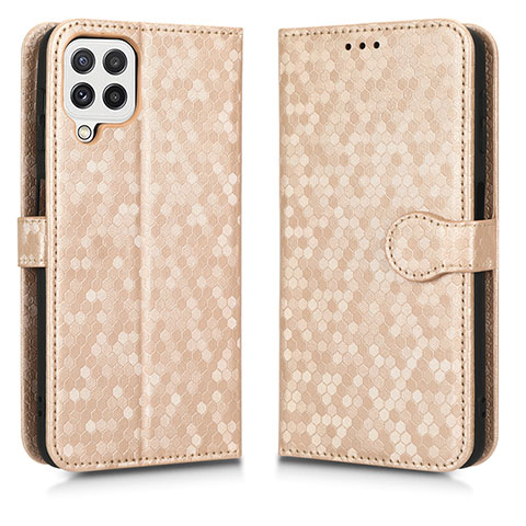 Coque Portefeuille Livre Cuir Etui Clapet C01X pour Samsung Galaxy M22 4G Or