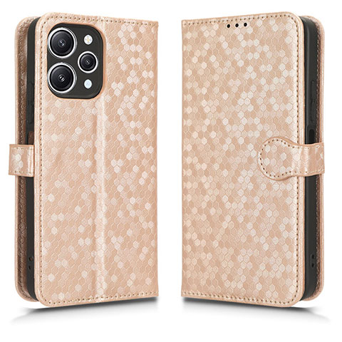 Coque Portefeuille Livre Cuir Etui Clapet C01X pour Xiaomi Redmi 12 4G Or