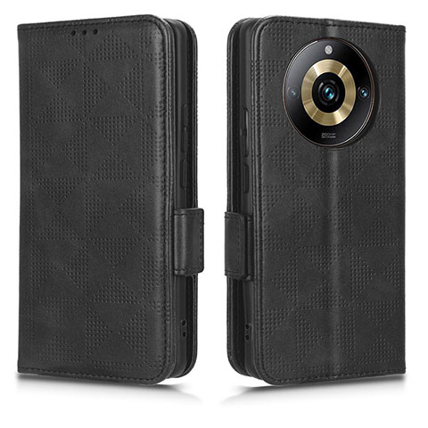 Coque Portefeuille Livre Cuir Etui Clapet C02X pour Realme 11 Pro 5G Noir