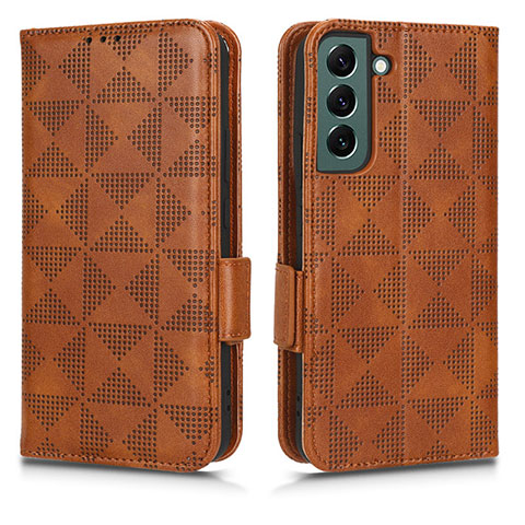 Coque Portefeuille Livre Cuir Etui Clapet C02X pour Samsung Galaxy S25 5G Marron