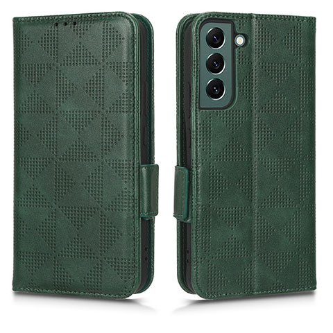Coque Portefeuille Livre Cuir Etui Clapet C02X pour Samsung Galaxy S25 5G Vert