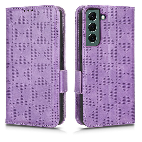 Coque Portefeuille Livre Cuir Etui Clapet C02X pour Samsung Galaxy S25 5G Violet