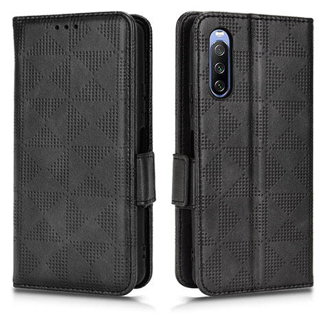 Coque Portefeuille Livre Cuir Etui Clapet C02X pour Sony Xperia 10 III Noir