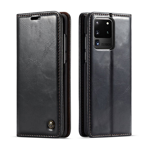 Coque Portefeuille Livre Cuir Etui Clapet C03S pour Samsung Galaxy S20 Ultra 5G Noir
