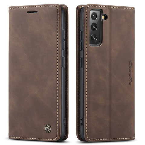 Coque Portefeuille Livre Cuir Etui Clapet C03S pour Samsung Galaxy S22 5G Marron