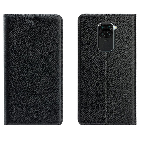 Coque Portefeuille Livre Cuir Etui Clapet C04 pour Xiaomi Redmi Note 9 Noir
