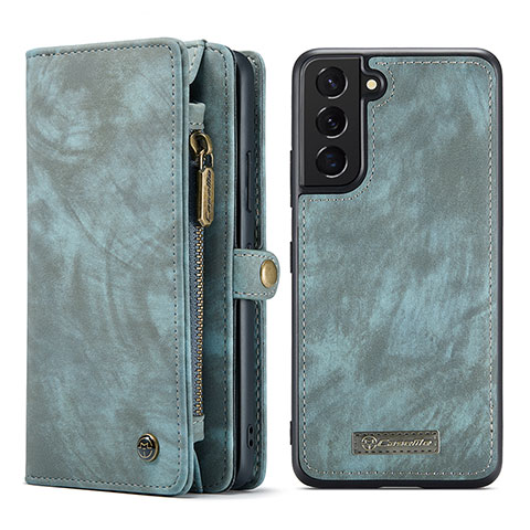 Coque Portefeuille Livre Cuir Etui Clapet C04S pour Samsung Galaxy S22 5G Bleu