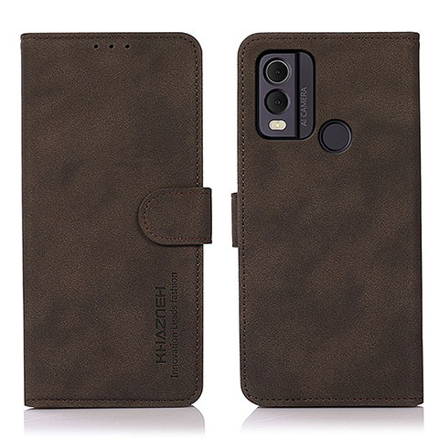 Coque Portefeuille Livre Cuir Etui Clapet D01Y pour Nokia C22 Marron