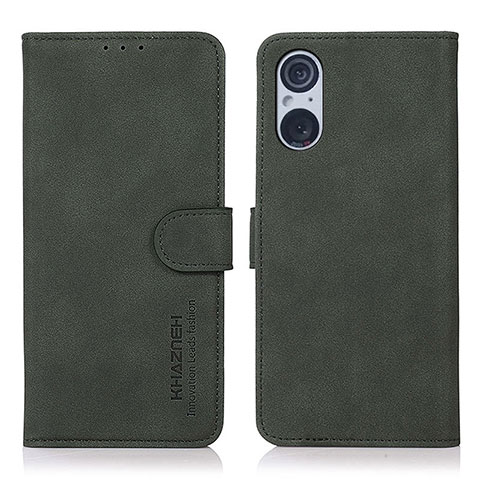 Coque Portefeuille Livre Cuir Etui Clapet D01Y pour Sony Xperia 5 V Vert