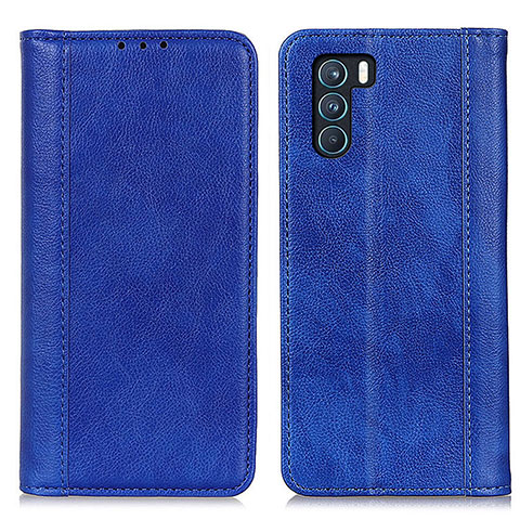 Coque Portefeuille Livre Cuir Etui Clapet D03Y pour Oppo K9 Pro 5G Bleu