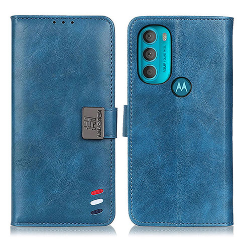 Coque Portefeuille Livre Cuir Etui Clapet D06Y pour Motorola Moto G71 5G Bleu