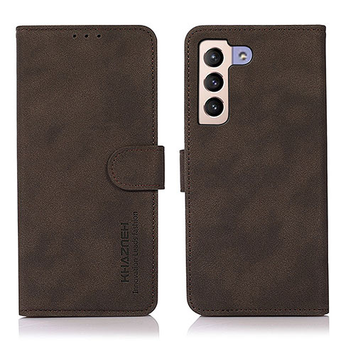 Coque Portefeuille Livre Cuir Etui Clapet D08Y pour Samsung Galaxy S25 5G Marron