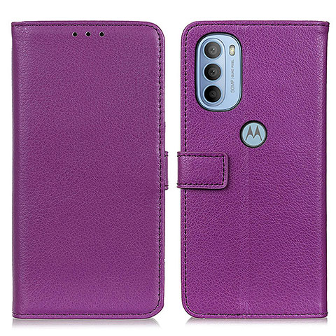 Coque Portefeuille Livre Cuir Etui Clapet D09Y pour Motorola Moto G31 Violet