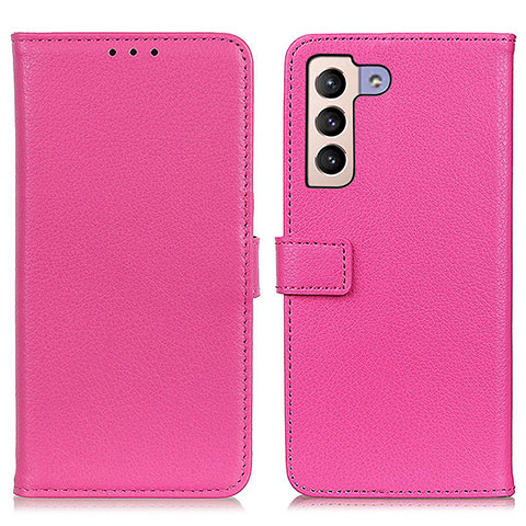 Coque Portefeuille Livre Cuir Etui Clapet D09Y pour Samsung Galaxy S24 5G Rose Rouge